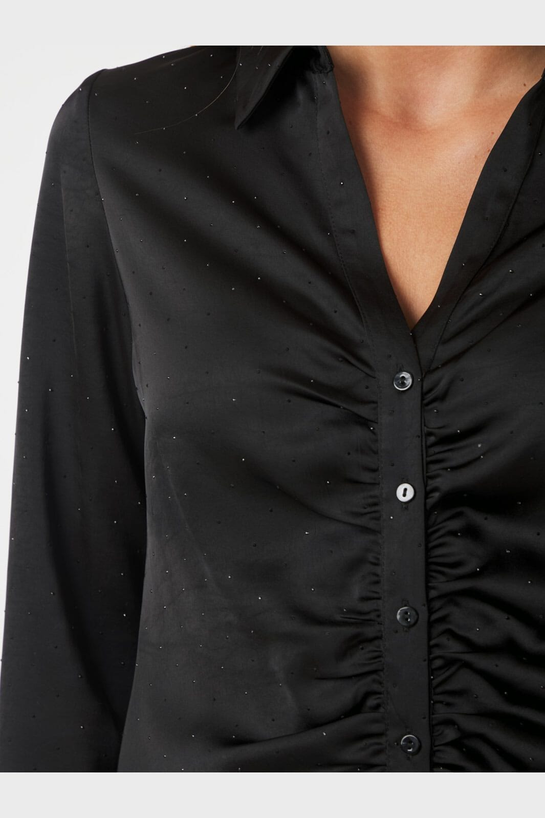 Neo Noir - Christy Heavy Sateen Bedaz Shirt 166892 - 100 - Black