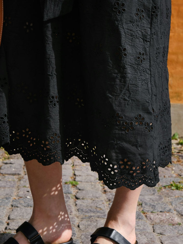 Neo Noir - Colette Embroidery Dress 165171 - 100 - Black Kjoler 