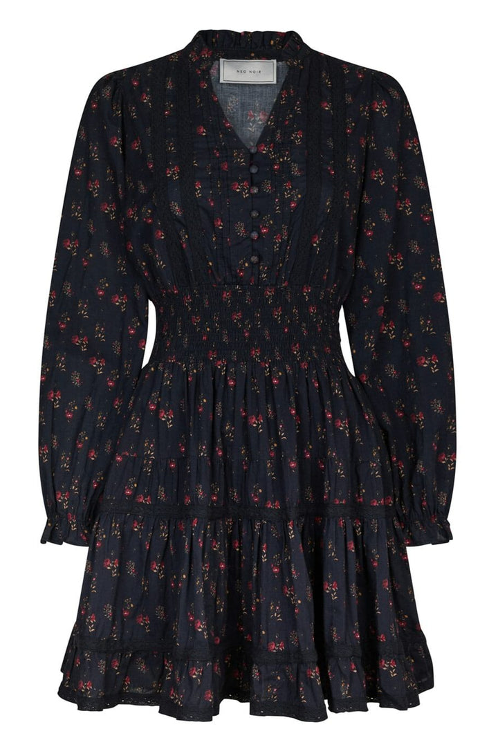 Neo Noir - Cornell Fine Print Dress 166552 - 702 - Dark Navy