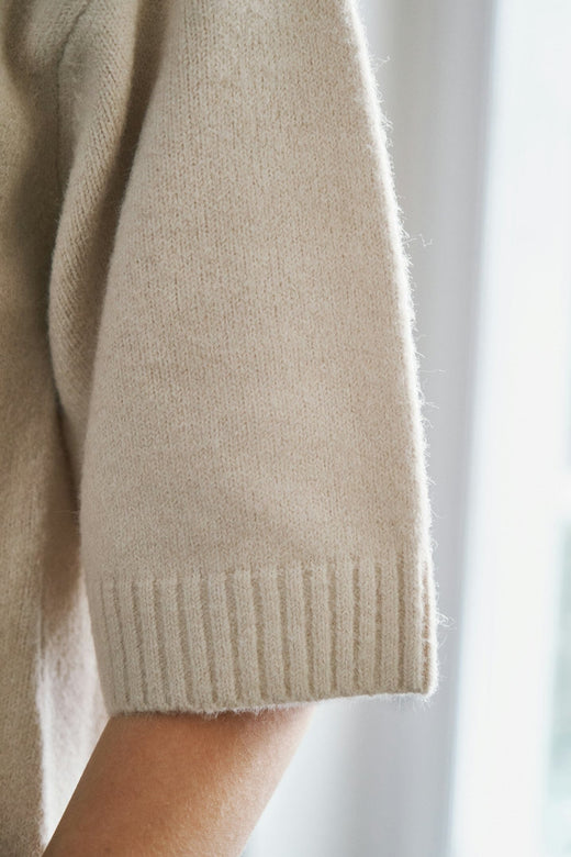 Neo Noir - Cunna Knit Blouse 166251 - 124 - Ivory Bluser 