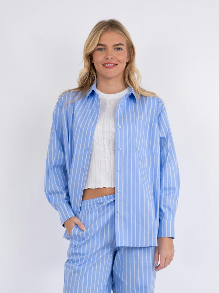 Neo Noir - Dalma Double Stripe Shirt - Light Blue