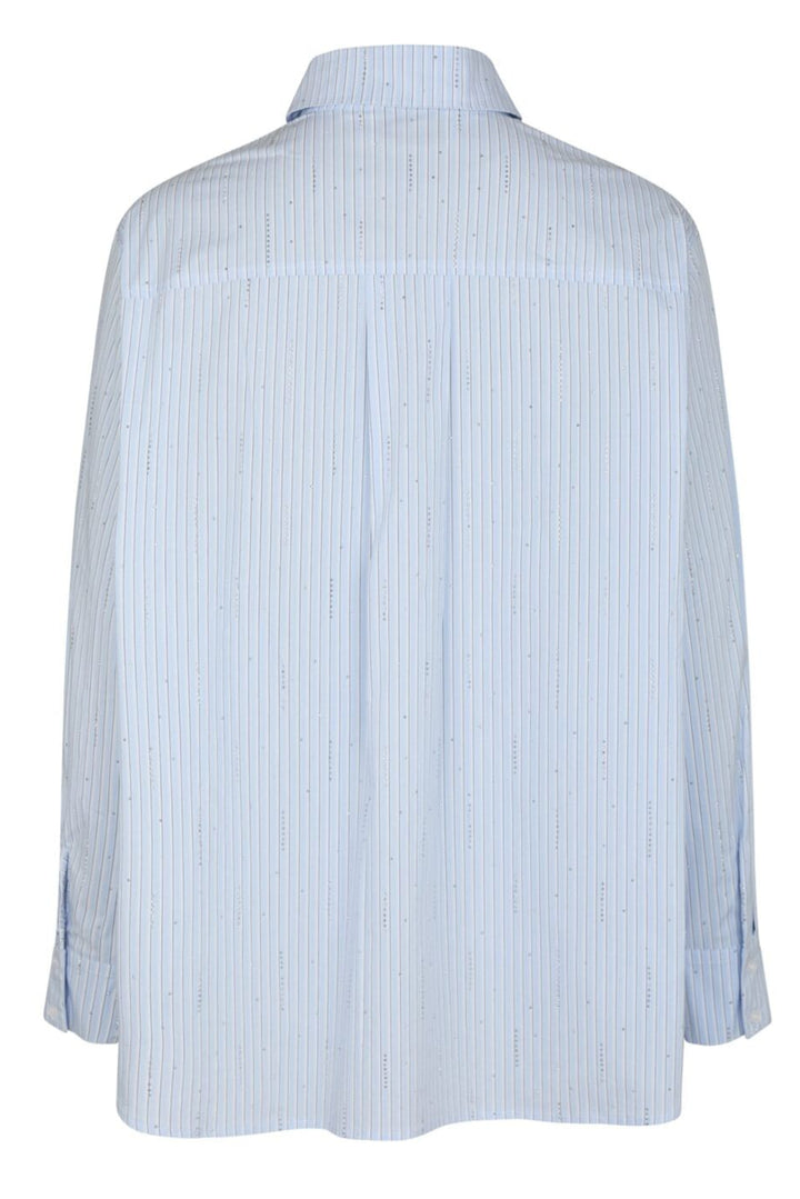 Neo Noir - Dalma Pattern Stone Shirt 166110 - 665 - Light Blue Stripe