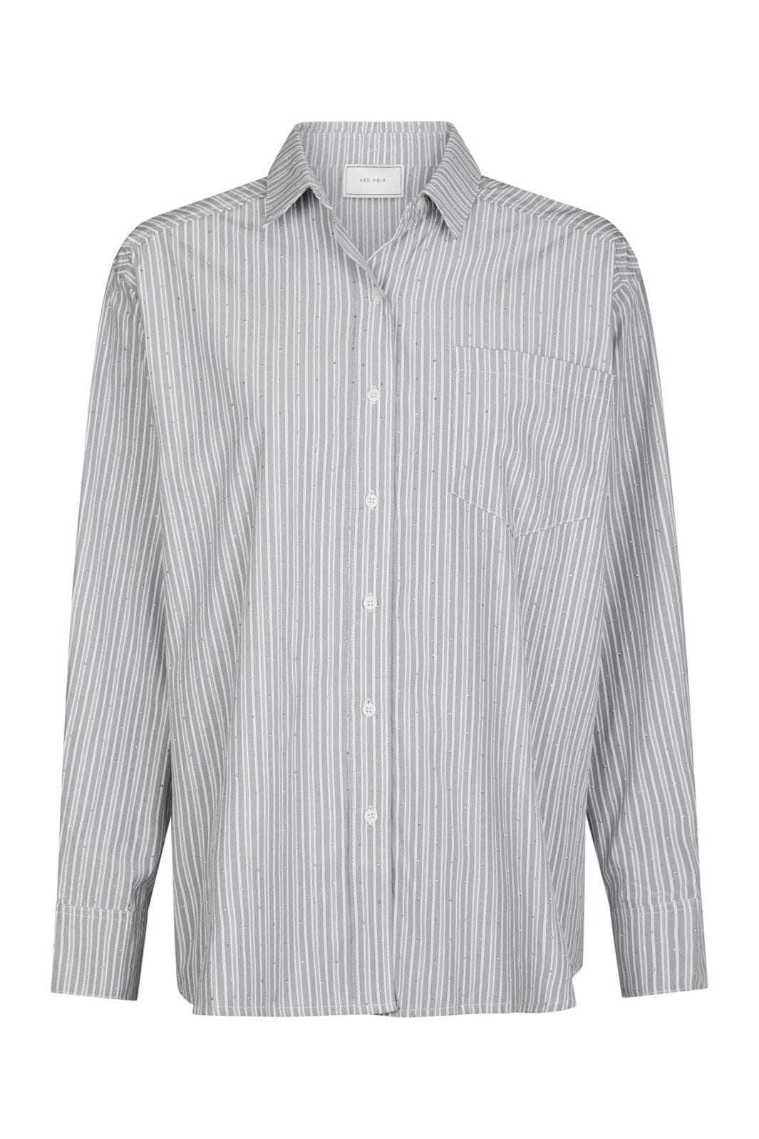 Neo Noir - Dalma Stripe Stone Shirt 162109 - 131 - Light Grey