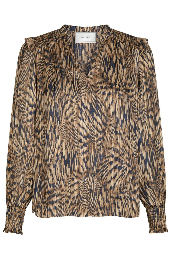 Neo Noir - Davina Pattern Blouse 166259 - 543 - Camel