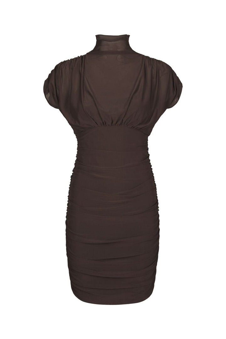 Neo Noir - Delyna Mesh Dress 171227 - 676 - Dark Brown