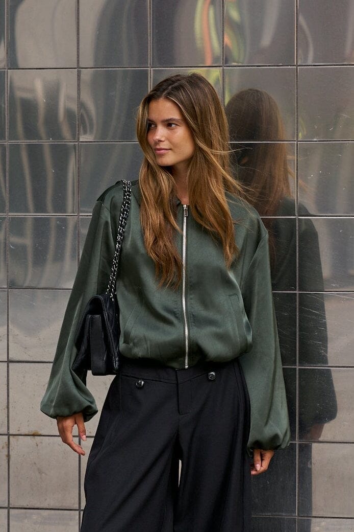 Neo Noir - Denielle Heavy Sateen Jacket 167474 - 591 - Deep Green Jakker 