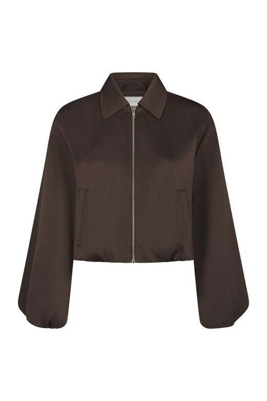 Neo Noir - Denielle Heavy Sateen Jacket 167474 - 676 - Dark Brown