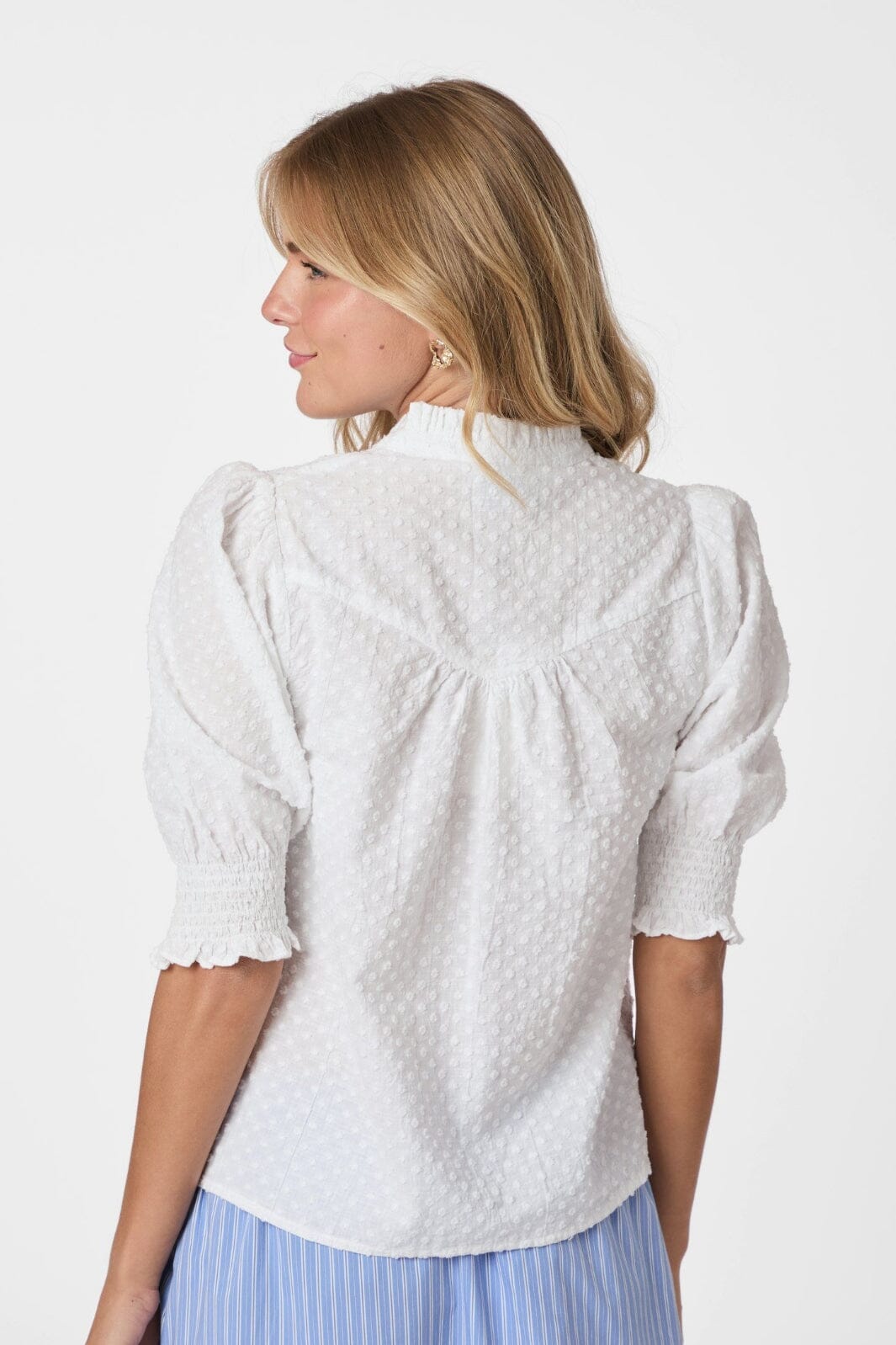 Neo Noir - Diana B Dobby Blouse 166142 - 120 - White