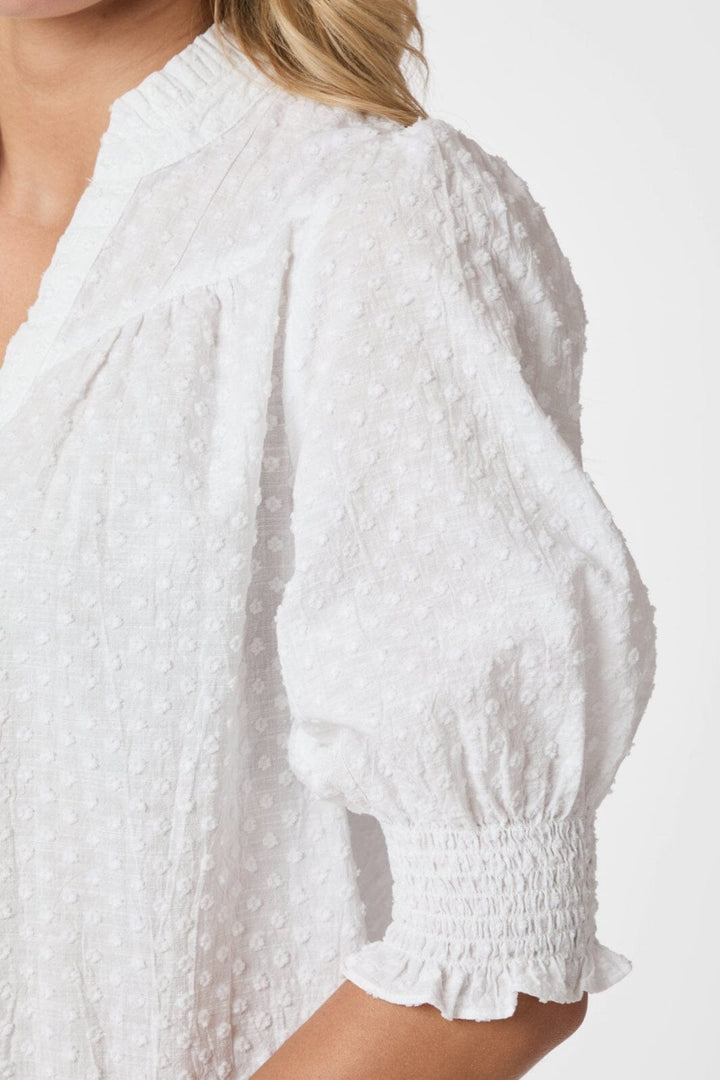 Neo Noir - Diana B Dobby Blouse 166142 - 120 - White