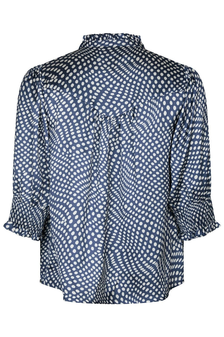 Neo Noir - Diana Vibrant Dot Blouse 163423 - 141 - Navy