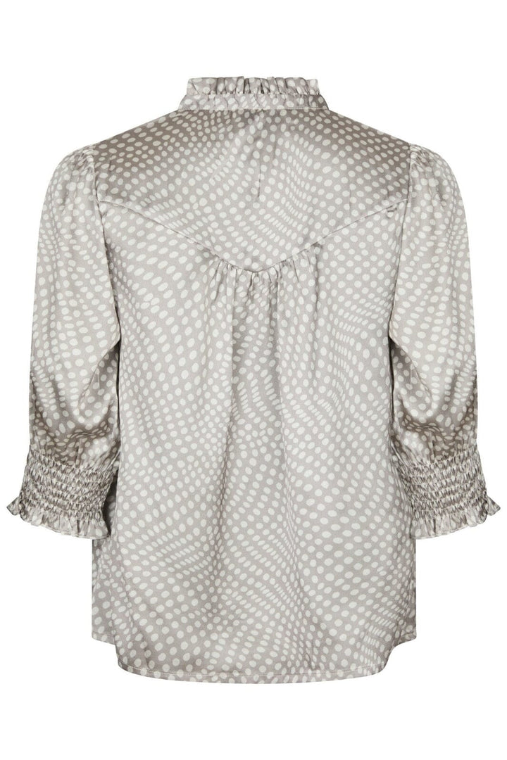 Neo Noir - Diana Vibrant Dot Blouse 163423 - 661 - Light Taupe