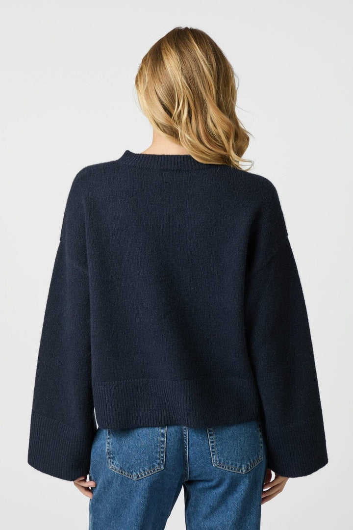Neo Noir - Dova Knit Blouse 164912 - 141 - Navy