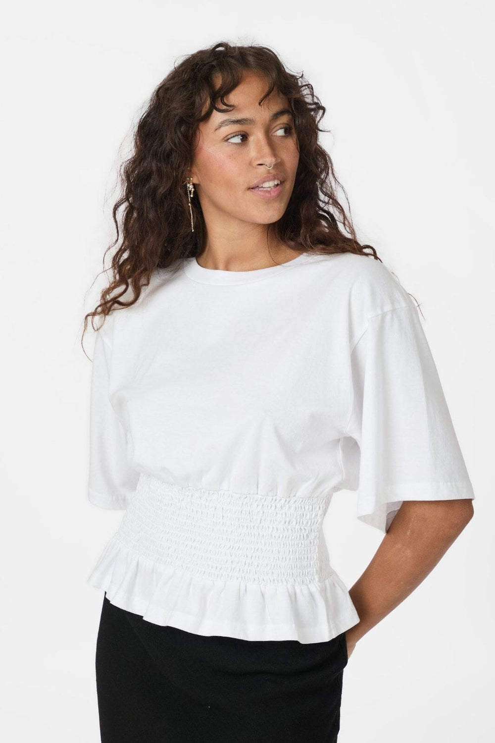 Neo Noir - Dray Boxy Smock Tee 165720 - 120 - White