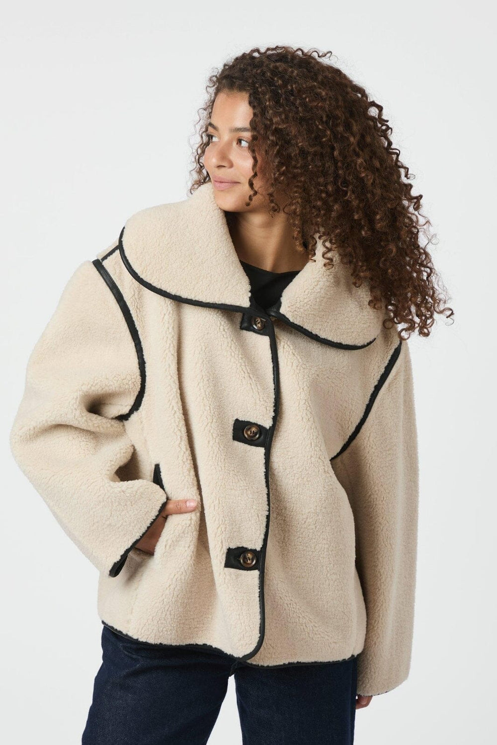 Neo Noir - Edmund Teddy Jacket 164851 - 124 - Ivory