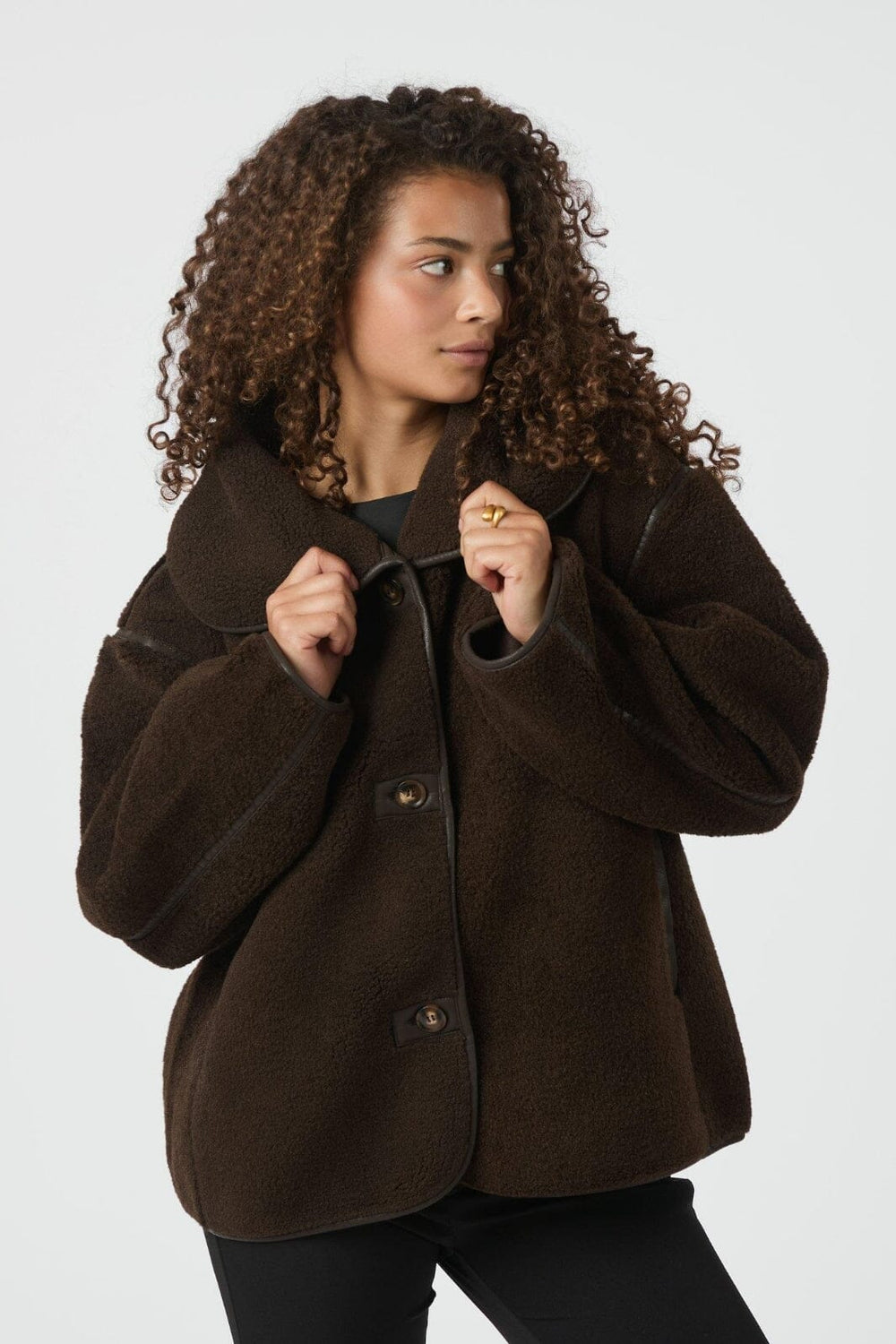Neo Noir - Edmund Teddy Jacket 164851 - 676 - Dark Brown