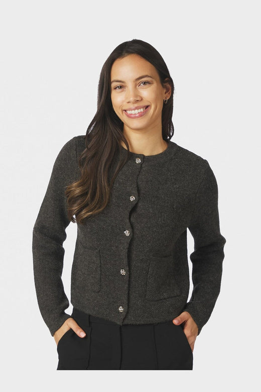 Neo Noir - Elbie Knit Cardigan 162966 - 132 - Antracit