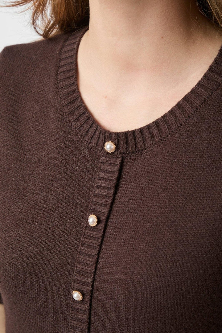 Neo Noir - Elise Knit Dress 163646 - 210 - Brown