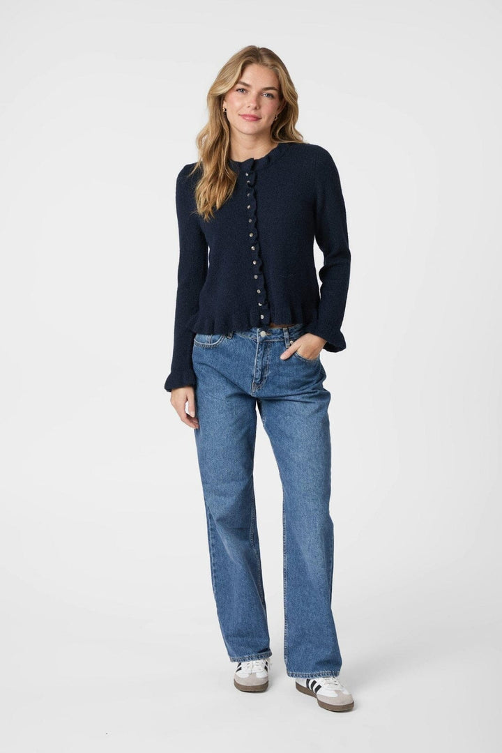 Neo Noir - Elowen Knit Blouse 165456 - 141 - Navy