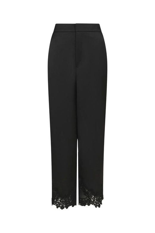 Neo Noir - Emery Heavy Sateen Lace Pants 170662 - 100 - Black