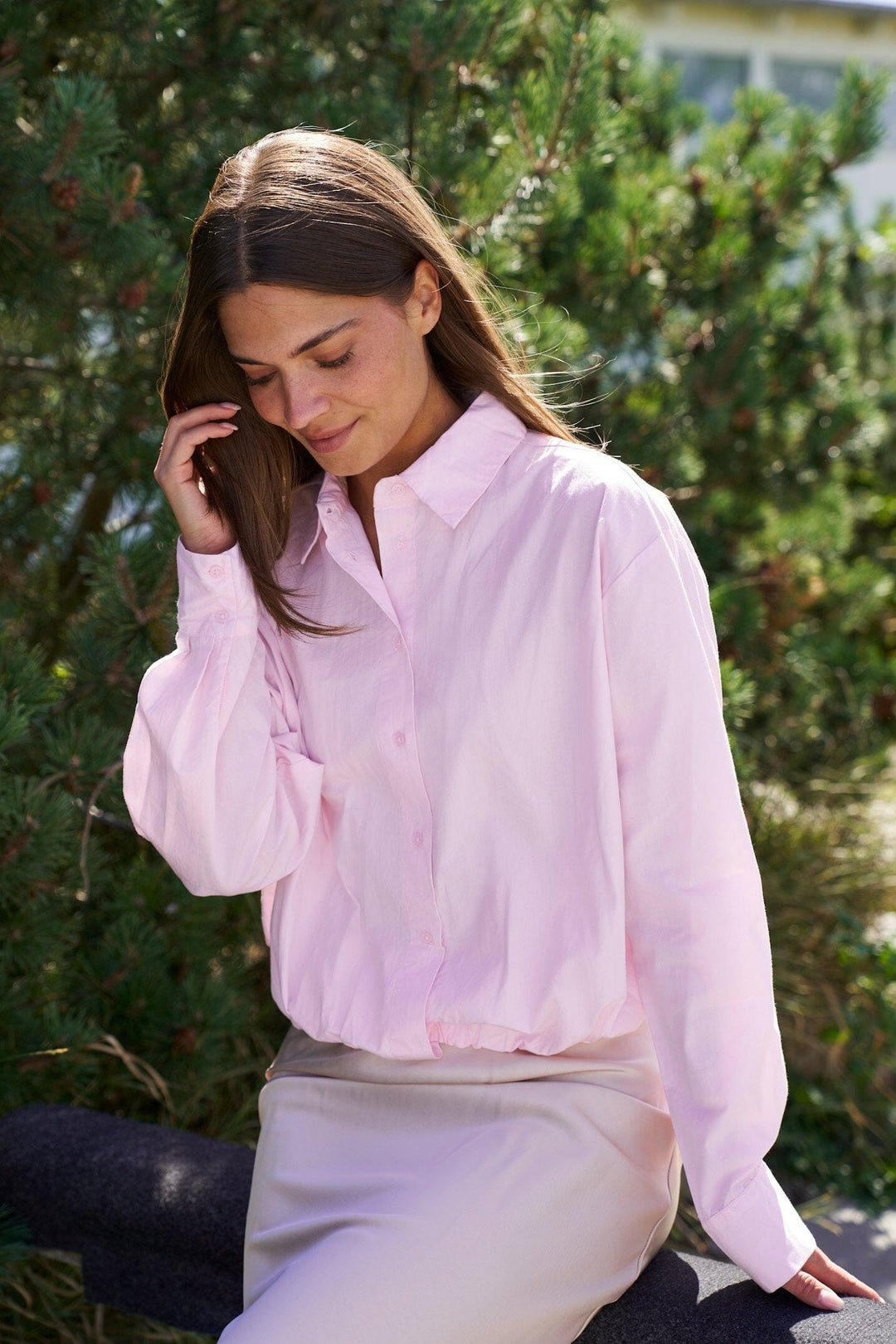Neo Noir - Emmana C Poplin Shirt 167941 - 754 - Light Pink Skjorter 