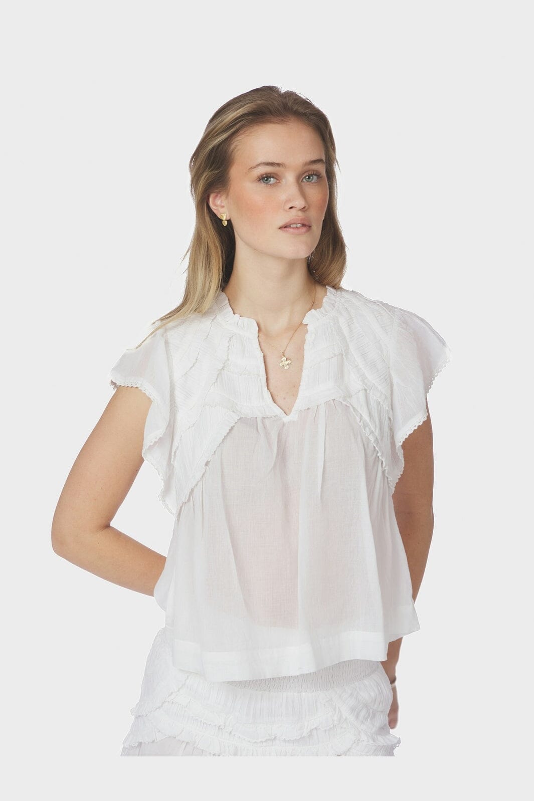 Neo Noir - Fayler S Voile Top 169327 - 120 - White