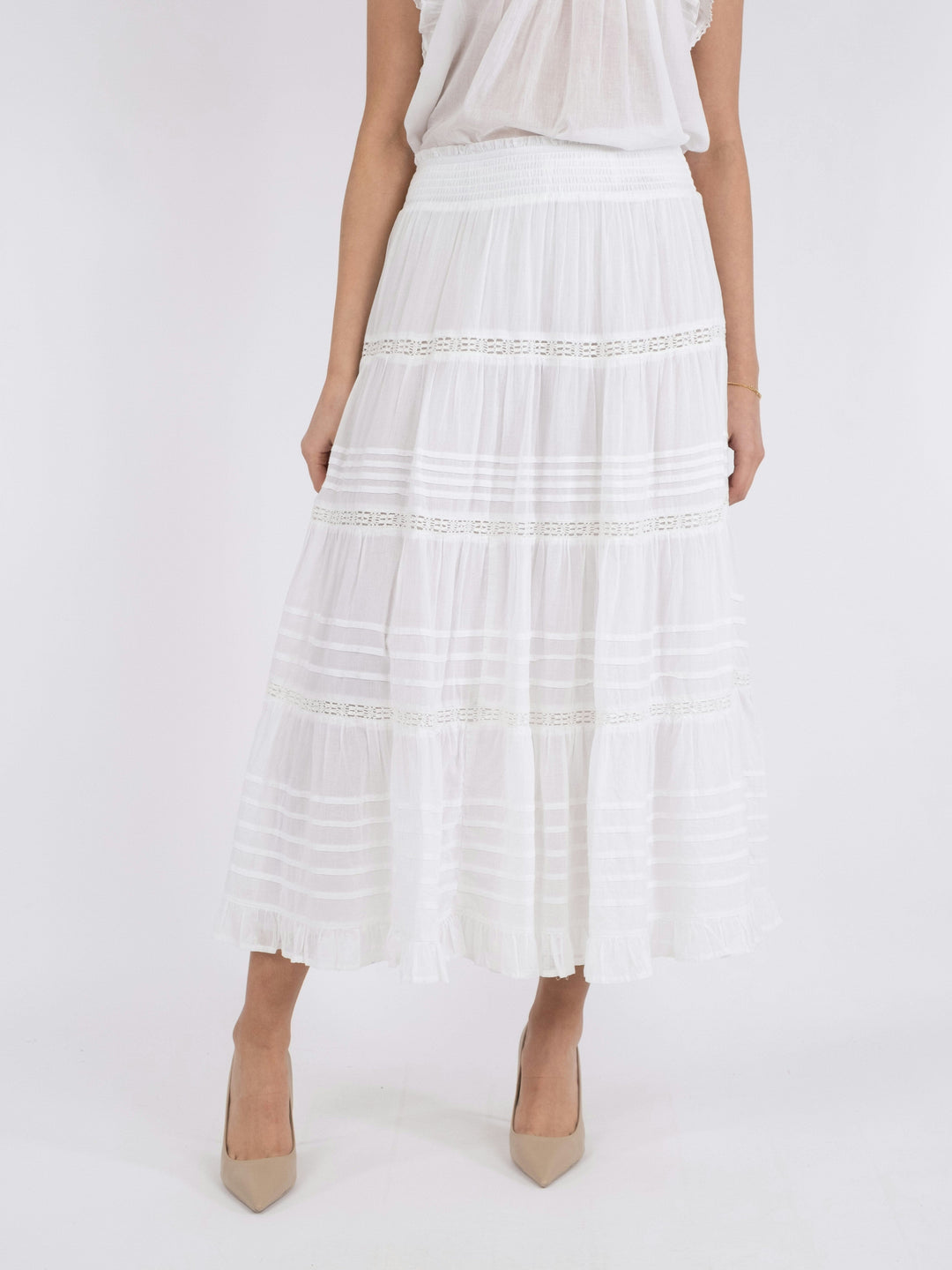 Neo Noir - Felicia S Voile Skirt - White