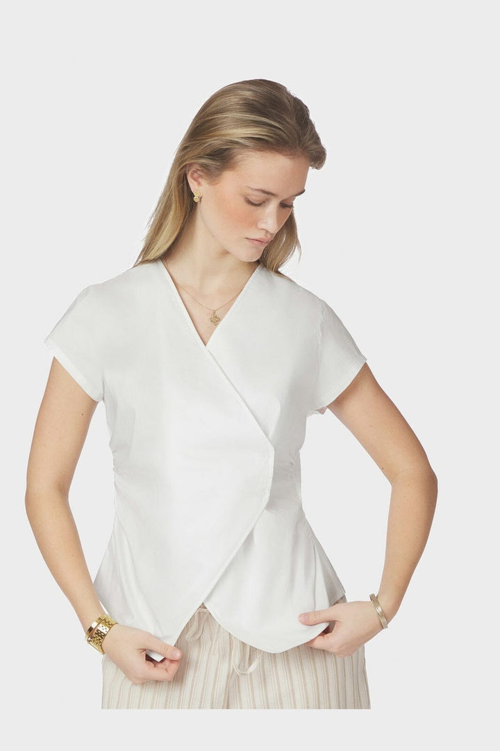 Neo Noir - Fidi Poplin Top 168088 - 120 - White