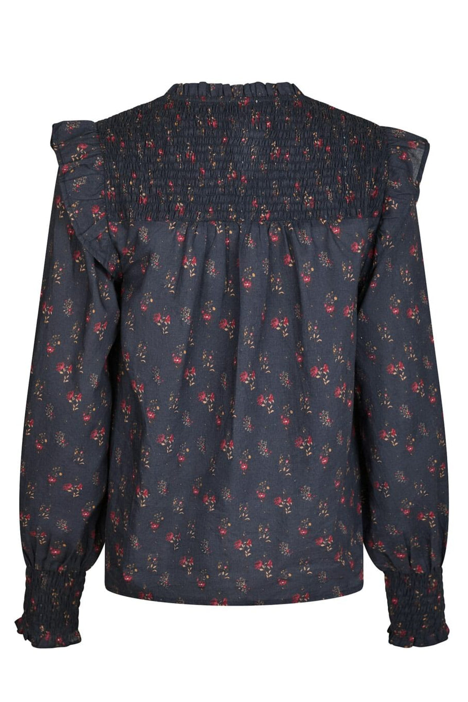 Neo Noir - Filja Fine Print Blouse 166551 - 702 - Dark Navy