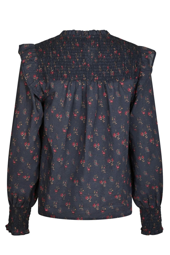 Neo Noir - Filja Fine Print Blouse 166551 - 702 - Dark Navy