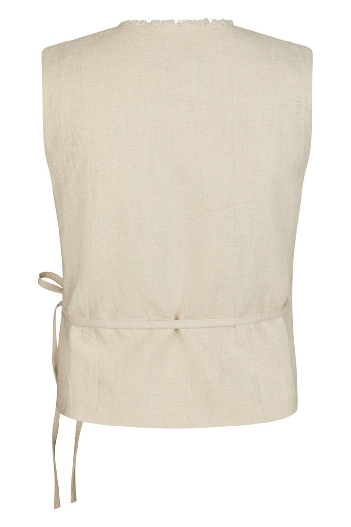 Neo Noir - Filora Ramie Wrap Waistcoat 166243 - 815 - Natural