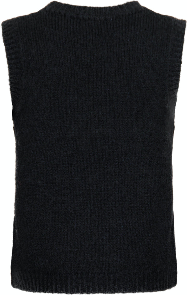 Neo Noir - Franko Soft Knit Waistcoat - Black