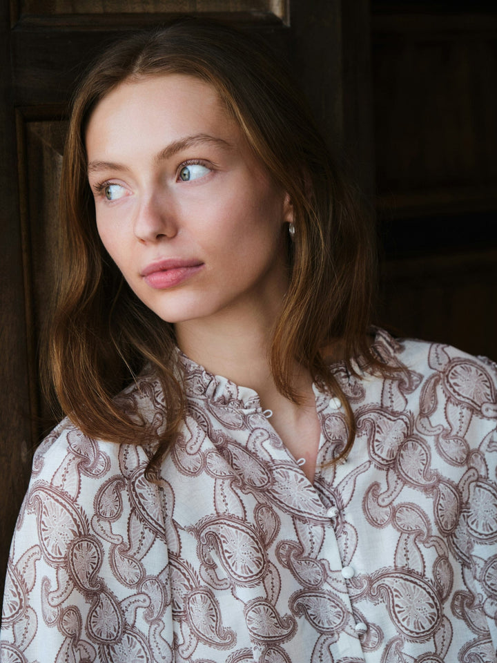 Neo Noir - Gilda Soft Paisley Blouse 167647 - 122 - Creme Bluser 