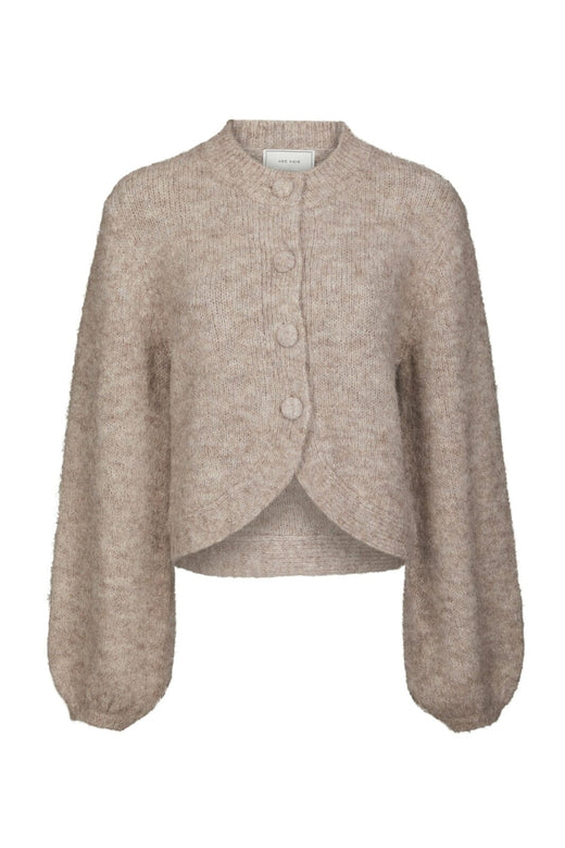 Neo Noir - Gio Fluffy Knit Cardigan 168524 - 976 - Beige Melange