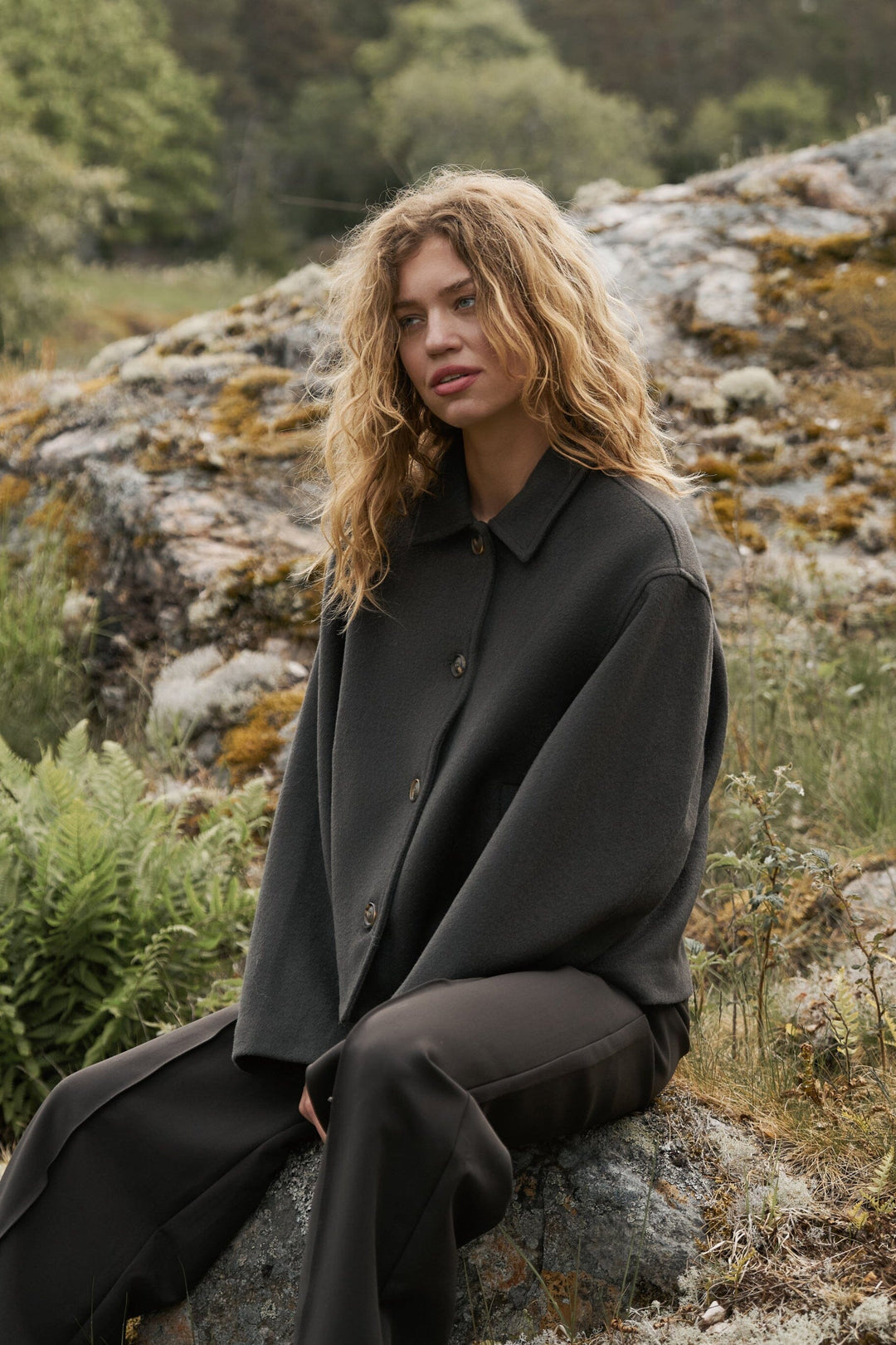 Neo Noir - Hamra Wool Jacket 162076 - 151 - Army Jakker 