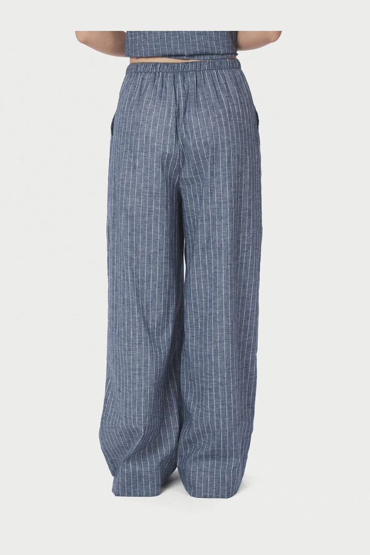 Neo Noir - Heifa Emb Stripe Pants 168372 - 140 - Blue