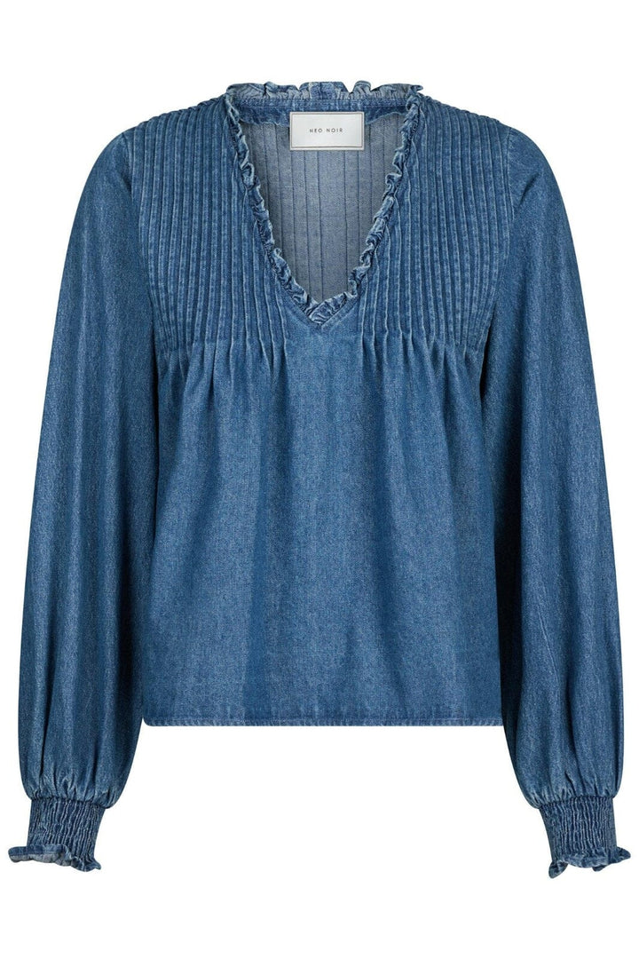 Neo Noir - Ililo Denim Blouse 164598 - 140 - Blue
