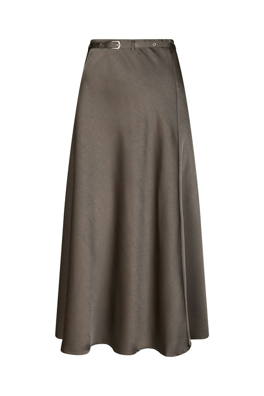 Neo Noir - Innell Heavy Sateen Skirt 165932 - 189 - Warm Grey