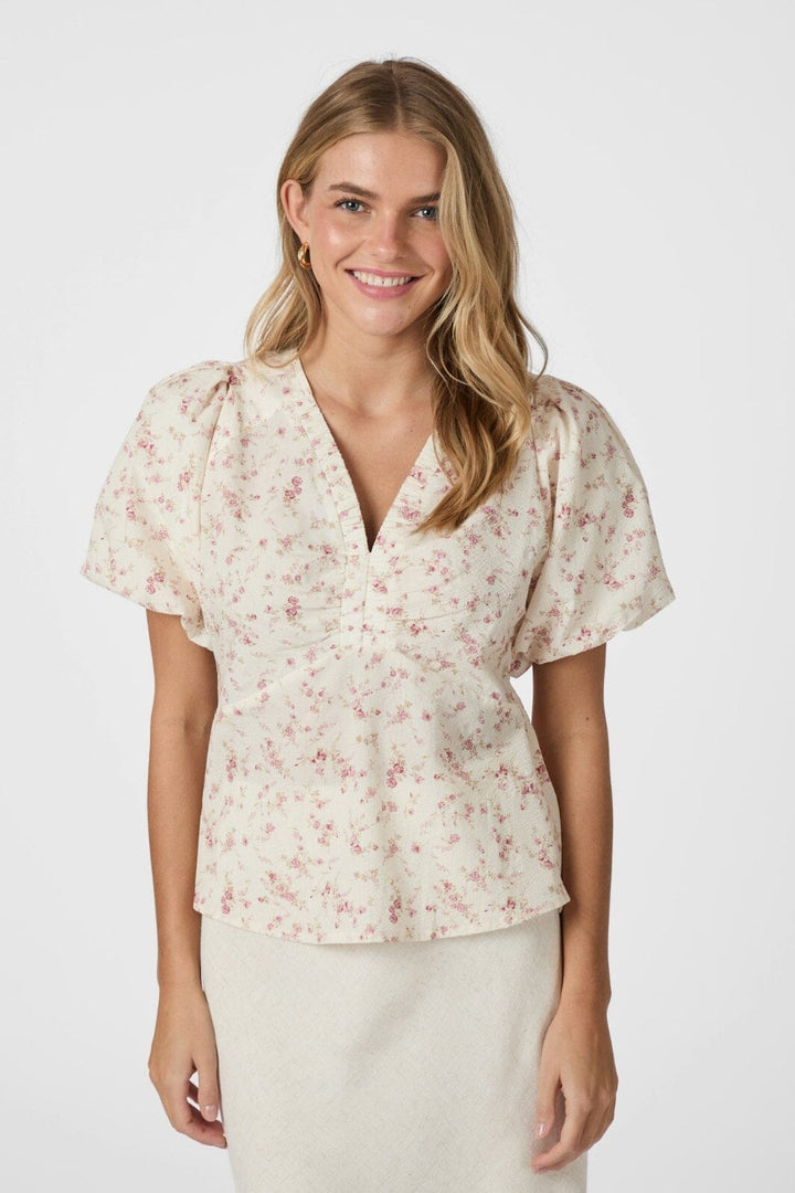Neo Noir - Irina Print Blouse 165967 - 630 - Dusty Rose