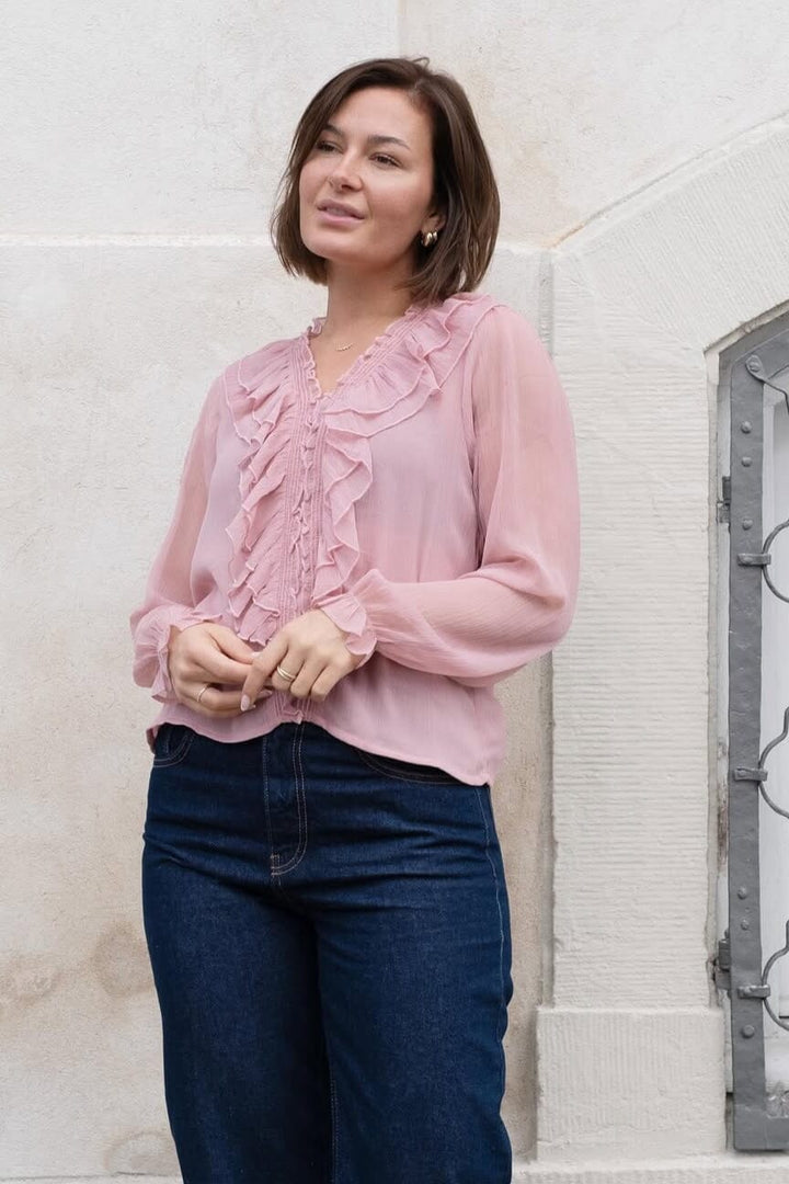 Neo Noir - Ivey Blouse 166659 - 823 - Evening Rose Bluser 