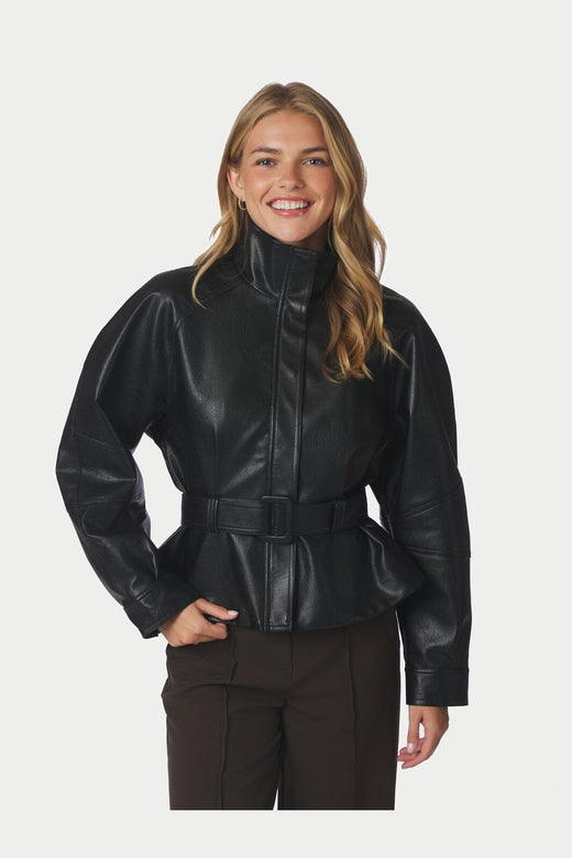 Neo Noir - Jaclyn Faux Leather Jacket 169833 - 100 - Black