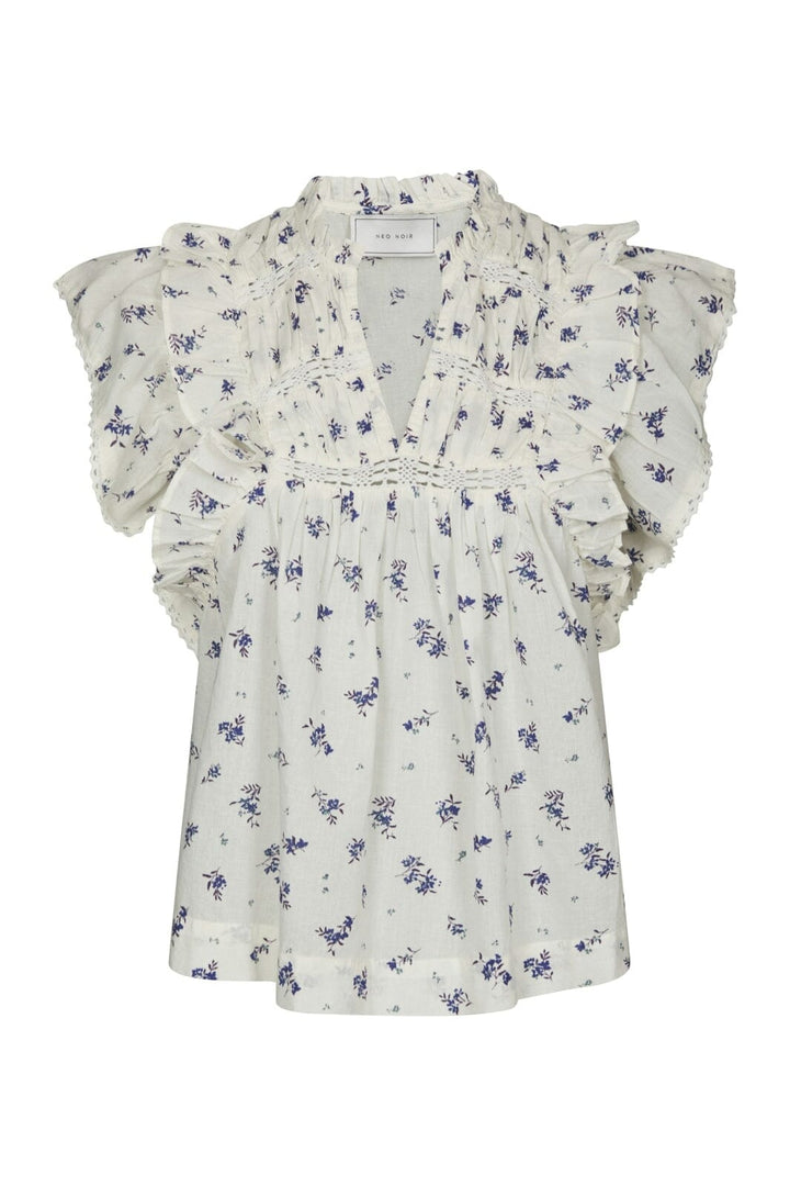 Neo Noir - Jayla Small Blossom Top 165648 - 252 - White Blue