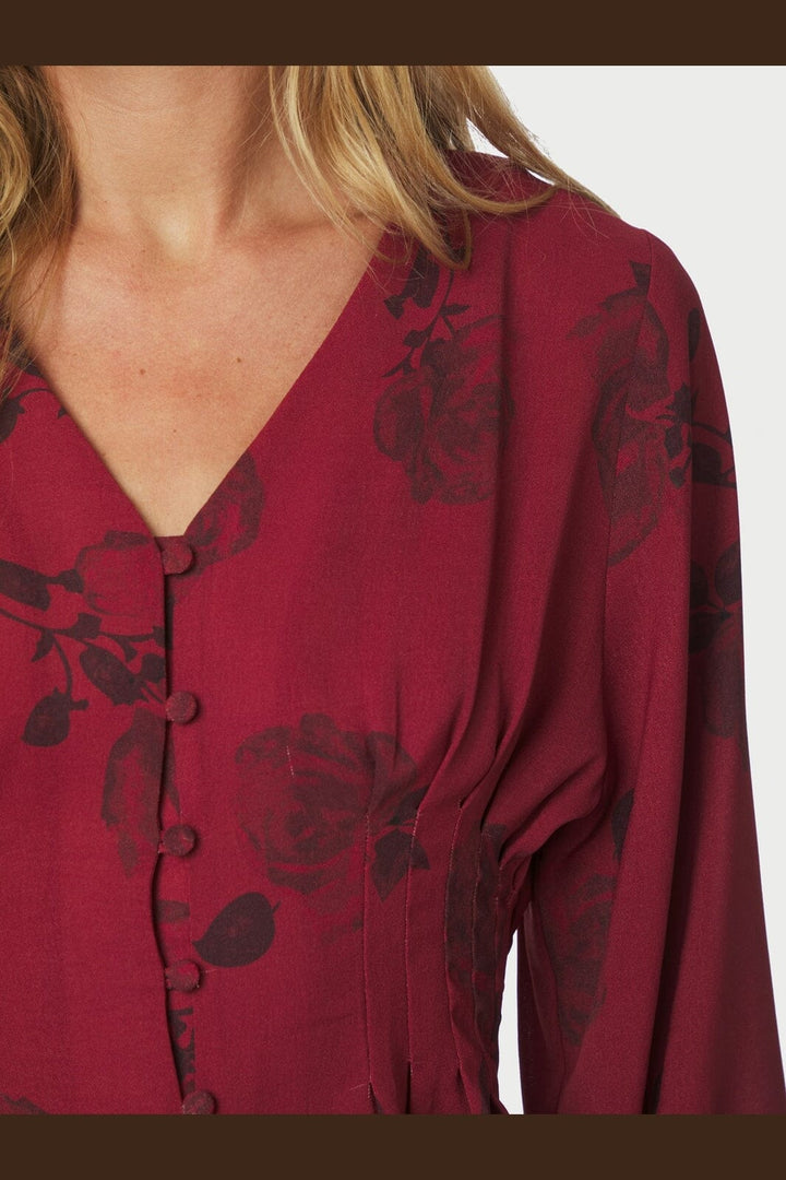 Neo Noir - Jellima Rose Blouse 167238 - 321 - Dark Red