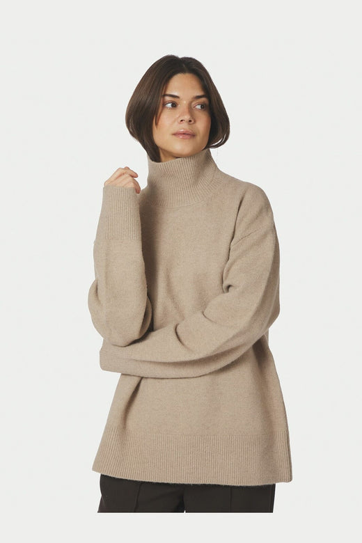 Neo Noir - Jen Knit Blouse 166991 - 189 - Warm Grey