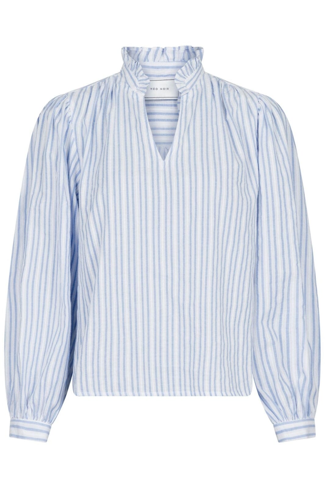 Neo Noir - Johanne Stripe Blouse - Light Blue Bluser 