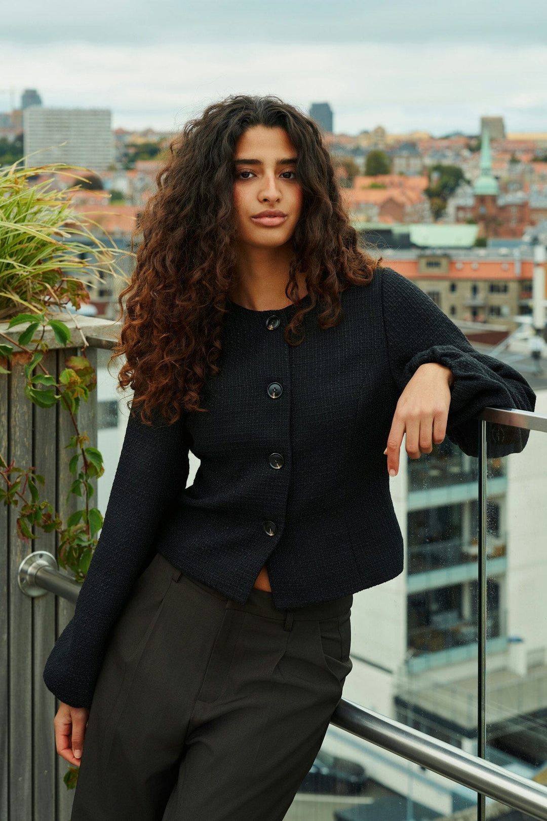 Neo Noir - Junette Boucle Jacket 170179 - 100 - Black Jakker 