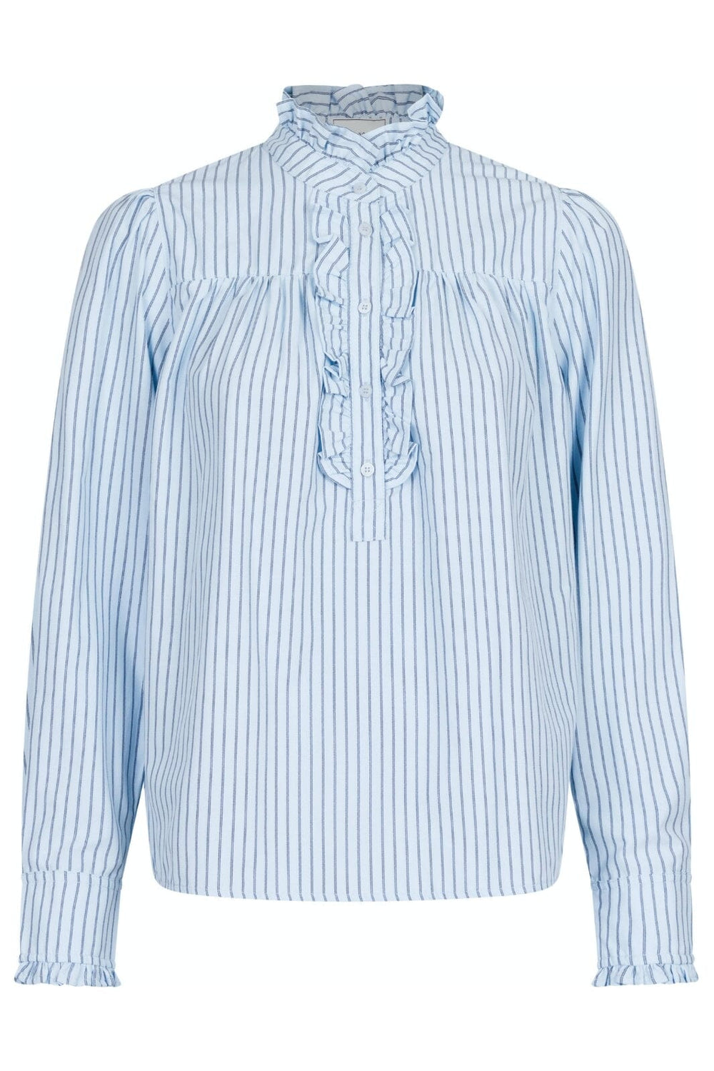 Neo Noir - Justine Stripe Shirt - Light Blue Skjorter 