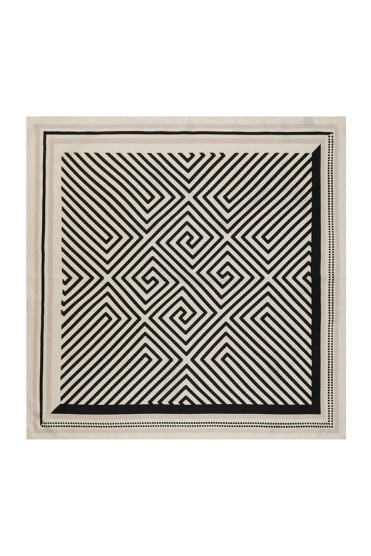 Neo Noir - Kela Print Scarf 170776 - 357 - Off White / Black
