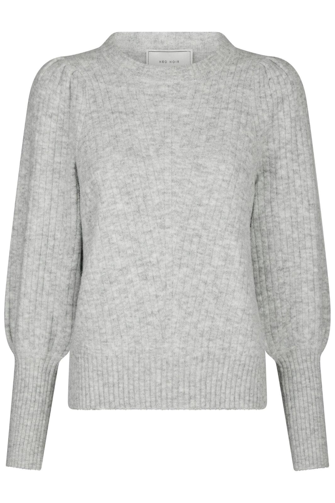 Neo Noir - Kelsey Knit Blouse 164539 - 103 - Light Grey Melange