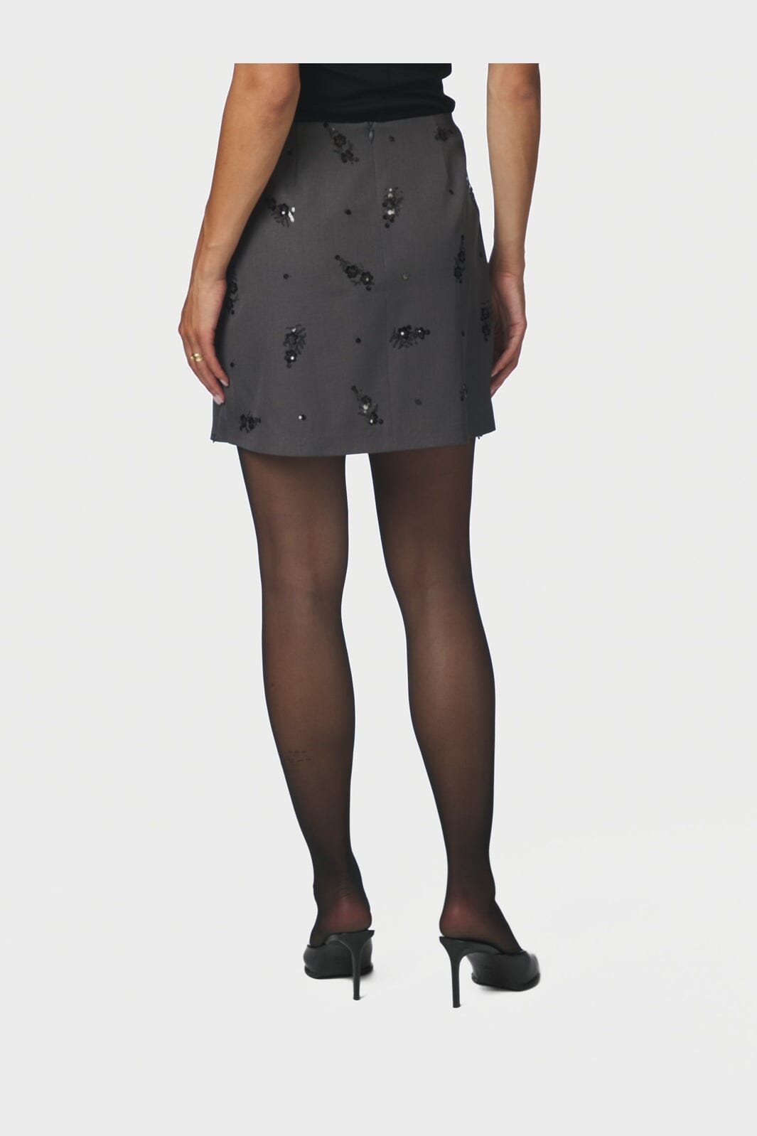 Neo Noir - Kent Deco Melange Skirt 171266 - 133 - Grey Melange