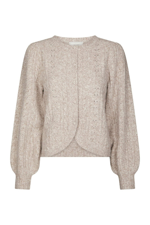 Neo Noir - Koteas Cable Knit Cardigan 168505 - 976 - Beige Melange
